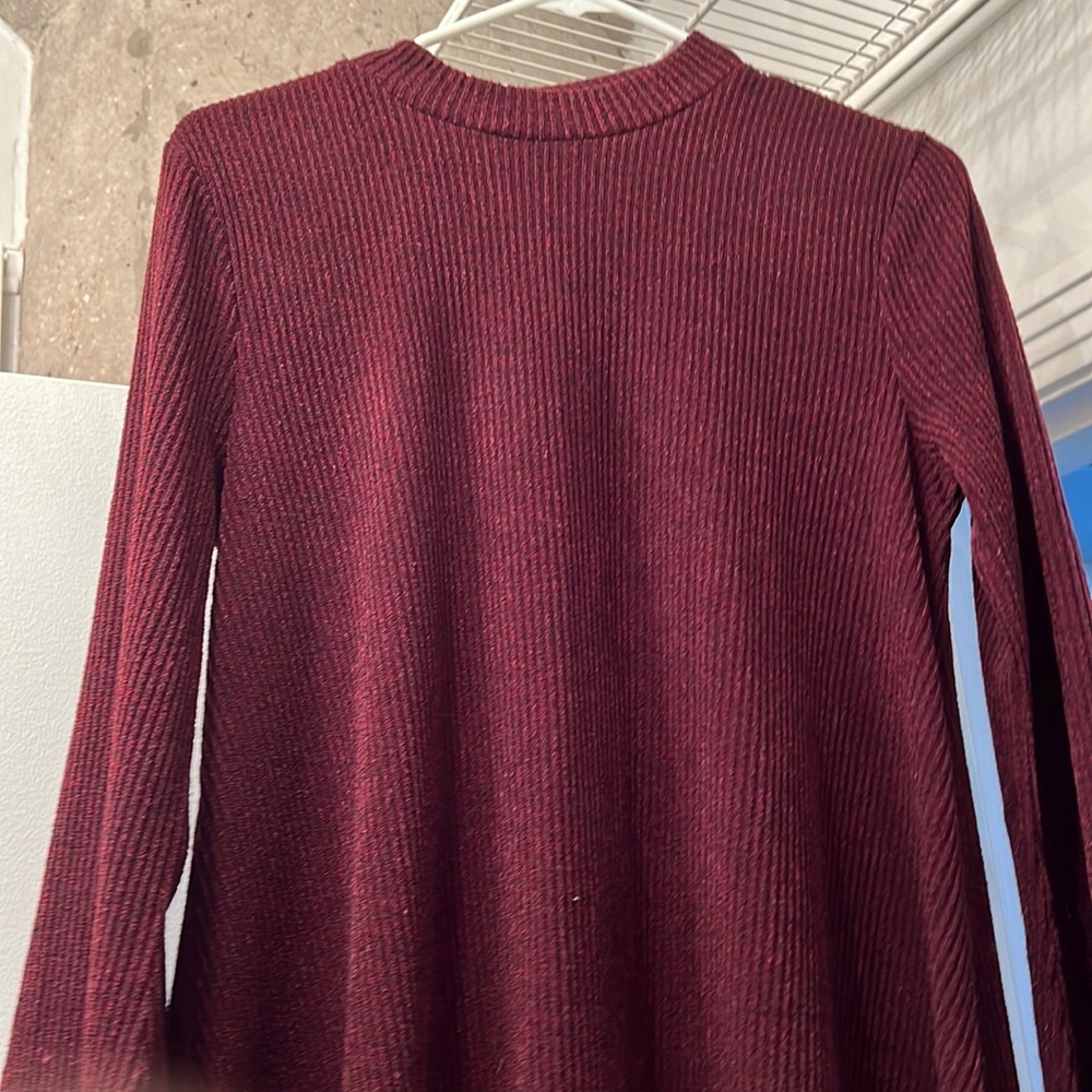 Burgundy sweater dress